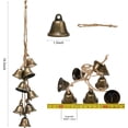 thumbnail image 2 of 2 Pieces 16.5 Inches Witch Bells Protection, Door Knob Hangers Outdoor Witch Wind Chimes 8 Brass Bells Witchcraft Supplies for Christmas Home Decor, 2 of 3