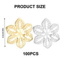 100pcs Mix Color Hollow Flower Metal Charm for Scrapbooking Metal