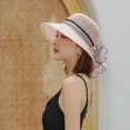 thumbnail image 6 of LRen Women Tea Party Hats Elegant Women's Wide Brim Sun Hat for Summer Wedding Bridal and Garden Tea Party Occasions Light Pink, 6 of 8
