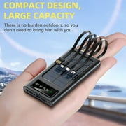 40000mAh Solar Power Bank Battery Pack with 4 Cables, DFITO Portable Solar Charger with Dual 5V USB Ports