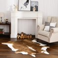 thumbnail image 5 of Arogan Faux Cowhide Area Rugs For Living Room, Bedroom,Office, 4.6'x5.2',Khaki, 5 of 7