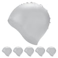 thumbnail image 1 of Uxcell 6-Pack Gorro de Natación de Silicona, Gorro Impermeable Antideslizante Unisex [Plateado], 1 of 1