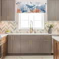 thumbnail image 4 of Ocean Whale Window Valance for Kitchen, Summer Orange Blue Sea Animal Corals Starfish Rod Pocket Short Curtain for Small Windows, Light Filtering Decorative Valance, 42 x 18 Inch, 1 Panel, 4 of 9