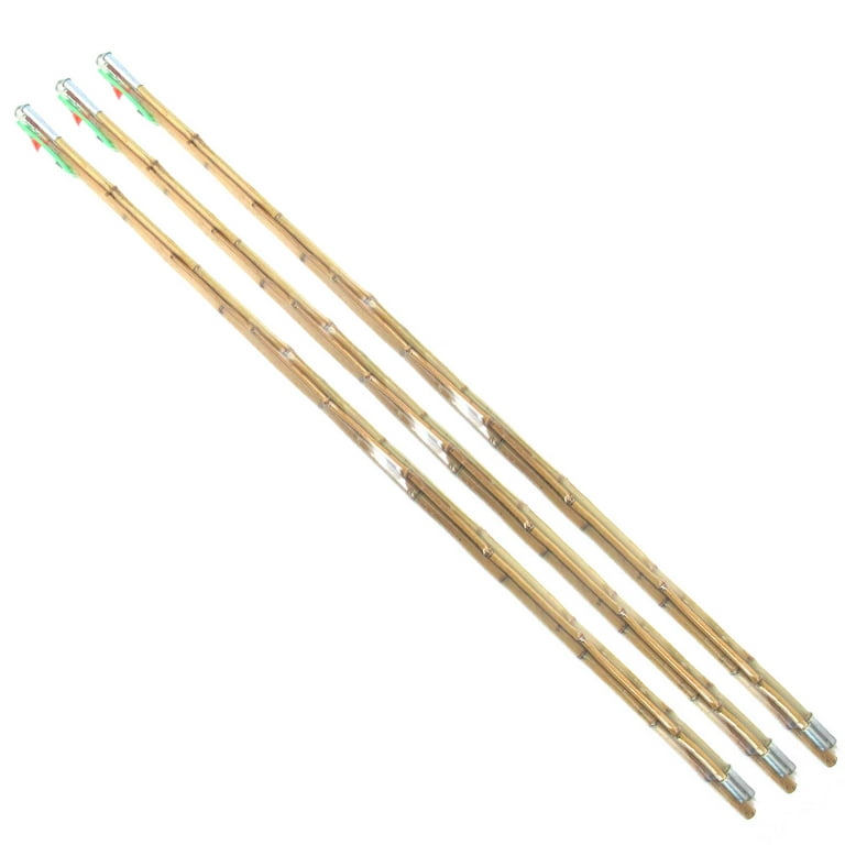 Bamboo Cane Fishing Pole w/ Bobber, Hook, Line, Sinker - 3-piece Vintage  Fishing Pole - 11.5 ft. - BambooMN - 3 Sets