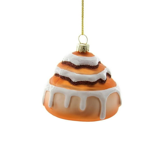Glazed CINNAMON ROLL Glass Christmas Ornament, by Cody Foster
