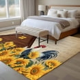 thumbnail image 5 of Farmhouse Sunflowers Area Rugs Collection 5'x7', Vintage Roosters Farm Countryside Non Slip Indoor Rectangle Throw Runner Rug Floor Mat Carpet for Living Room Dining Table Bedroom Nursery, 5 of 9