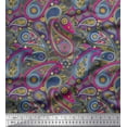 thumbnail image 1 of Soimoi Cotton Poplin Fabric Floral & Paisley Decor Fabric Printed Yard 56 Inch Wide, 1 of 3