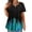 Black & Blue Tie Dye, variant on TIYOMI Ladies Plus Size 4X Swing Flowy Tops Henley Blouses Summer Short Sleeve Black Tie Dye Tunics Dressy Blouses Pleated Babydoll Casual Tunics 4XL 24W 26W