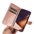 thumbnail image 2 of Allytech Wallet Case for Samsung Galaxy Note 20 Ultra, PU Leather Butterfly Embossed Slim Flip Cover for Girls Women Shockproof Cards Holder Hand Wrist Phone Case for Galaxy Note 20 Ultra - Rosegold, 2 of 8