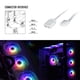 thumbnail image 3 of Ventilador ARGB Case Cooling Fan 4PIN PWM 12cm PC Cooler Fan Case Fans para chasis de computadora Likrtyny Para estrenar, 3 of 9