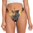 thumbnail image 1 of Fotbe Maple Leaf Meditating Squirrel Tanga Sin Costuras para Mujer con Estampado – Panties Invisibles, Transpirables y Cómodos para Uso Diario-3X-Large, 1 of 6