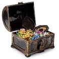 thumbnail image 1 of Cofre del Tesoro de Juguete Pirata para Niños, Caja del Tesoro de Color Antiguo Set Acceso Pemalin Pemalin, 1 of 2
