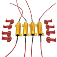thumbnail image 1 of 4 Pcs Indicateur LED Ballast Résistance de Charge Taux de Flash Relais Signal de Tour Ampoules 50W 6 Ohm Résistance de Charge, 1 of 7