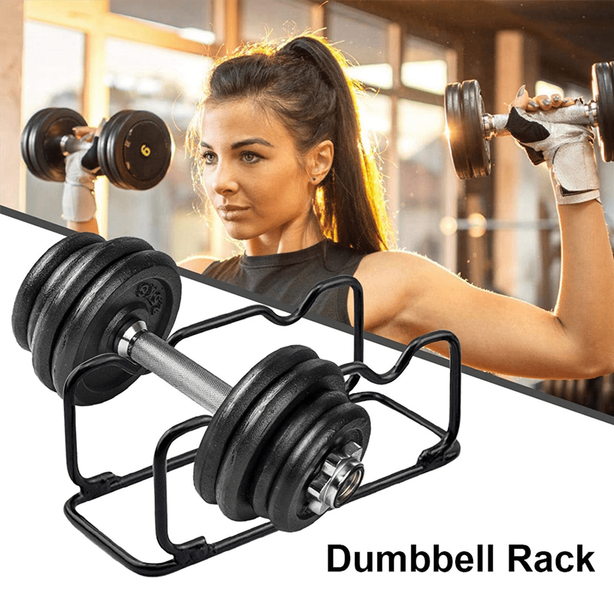 2X Small Dumbbell Stand Rack, Barbell Holder, Dumbbell Rack, Dumbbell Steel Rack Dumbbell Barbell Storage Rack