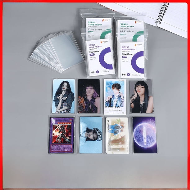 Película para tarjetas Película para tarjetas 20 Álbum de seda Película protectora para tarjetas pequeñas Cubierta protectora para tarjetas pequeñas de tres pulgadas