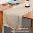thumbnail image 4 of GFDYREE Decorative Linen Table Runner Farmhouse Style Tabletop Collection 14 x 72 Inches Table Runners for Everyday Dining Wedding Party Holiday Home Decor (14" x 72", Light Coffee/Straight), 4 of 7