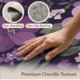 thumbnail image 5 of ODIKA 5'x7' Purple Pink Rose Garden Night Design Washable Area Rug Elegant Floral Pattern with Lush Blooms for Dining Room, Under Table, Home Office, Non-Slip Chair-Friendly, 5 of 6