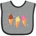 thumbnail image 3 of Inktastic Ice Cream trio with sprinkles Boys or Girls Baby Bib, 3 of 4