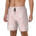 thumbnail image 2 of Daiia Cute Bunny Mens Swim Trunks Swim Shorts Quick Dry Swim Shorts with Mesh Lining Pockets-X-Large, 2 of 9