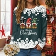 thumbnail image 4 of Towmus Fall Sweatshirts for Women Print Long Sleeve Christmas Graphic Sweatshirt Holiday Tops, 4 of 7