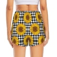 thumbnail image 4 of Goofa Sunflowers Printed Women 2 in 1 Running Shorts,Quick Dry Athletic Workout Shorts,High Waisted Athletic Shorts with Liner Pockets-X-Large, 4 of 9