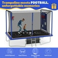 thumbnail image 3 of 8X12FT Rectangular Trampoline with Enclosure Net, SEGMART Big Outdoor Rectangle Trampoline with Basketball Hoop, Large Square Trampoline 1322LBS Weight Capacity with Storage Bag for Kids, Adults, 3 of 9