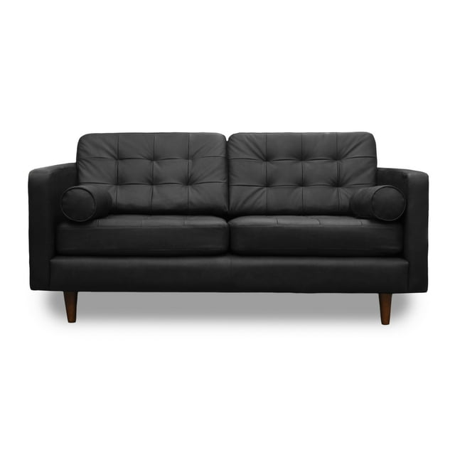 Love Seat de Piel Genuina ConfortoPiel Noruega Negro