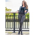 thumbnail image 5 of SlimMe Flocked Monochrome Cheetah Leggings - Womens - Female (Small/Medium, Black), 5 of 6