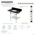 thumbnail image 5 of Kingston Brass KVPK36KAB0 Templeton 36" Black Granite Console Sink with Acrylic Legs and Shelf (8-Inch, 3-Hole), Black Granite/Matte Black, 5 of 5