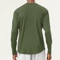 thumbnail image 4 of asjyhkr Mens T Shirts Basic Athletic Long Sleeve Crewneck Pullover Quick-Dry Lightweight Athleisure Gym Shirts(Medium,Army Green), 4 of 8