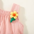 thumbnail image 4 of PEASKJP Little Girls Short Sets Floral Pattern Summer Sleeveless 2 Piece Outfits,Pink 12, 4 of 5