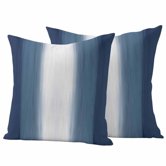 Outdoor Waterproof Pillow Covers Modern Blue White Gradient Decorative Throw Pillow Protectors,Pillowcase Cushion Cases for Patio Sofa Garden Couch,16x16in,Pack of 2