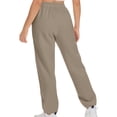 thumbnail image 3 of qelini Fleece Joggers for Women Plus Size Elastic Waist Pants Solid Warm Pants Casual Cozy Trousers with Pockets, 3 of 7