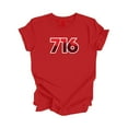 thumbnail image 1 of 716 Buffalo New York USA Code Régional Skyline de la Ville Cadeau - T-Shirt Unisexe - Inspired X, 1 of 1