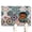 White-389, variant on Boho Retro Floral Pet Feeding Mat-Abstract Art Absorbent Pet Placemat for Food and Water Bowl, with Waterproof Rubber Backing, Quick Dry Water Dispenser Mat for Dog and Cat (16"x24")