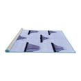 thumbnail image 2 of Ahgly Company Machine Washable Indoor Round Solid Blue Modern Area Rugs, 7' Round, 2 of 4