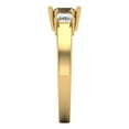 thumbnail image 3 of Clara Pucci 14K Yellow Gold 1.11ct Champagne Three-Stone Ring for Women, 3 of 8
