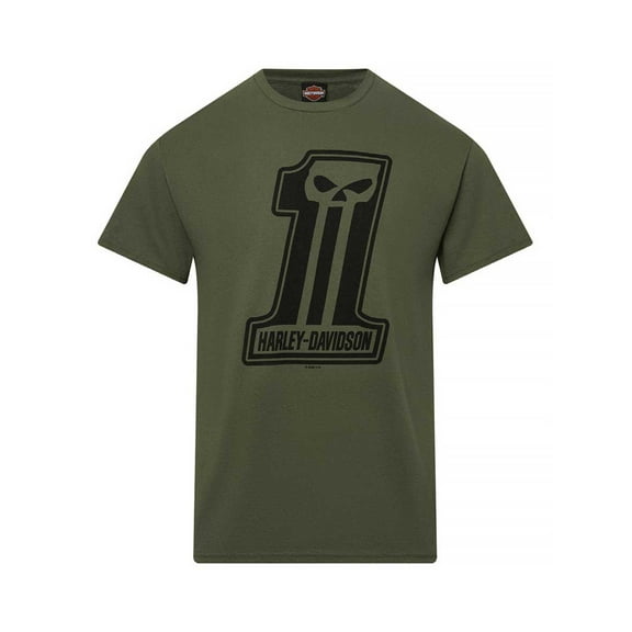 Harley-Davidson Men's Dark Trait Short Sleeve T-Shirt, Military Green (S), Harley Davidson