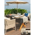 thumbnail image 4 of Outdoor Tablecloth with Umbrella Hole and Zipper, Texas Stars Vintage Rectangle Table Cloth 60x120 Inch Waterproof Tablecloth, Bless OurHome Pots Country Wood Grain Picnic Table Cover for Patio, 4 of 7