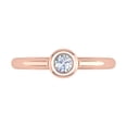 thumbnail image 3 of 1/5 Carat Bezel Set Solitaire Diamond Engagement Ring Band in 14K Rose Gold (Ring Size 6.75), 3 of 4
