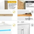 thumbnail image 3 of Wall Mounted Bathroom Vanity, 16" With Sink, White, Modern Appearance, Large Storage In Small Space, Radar Sensing Indicator Kit Fashion, Ample Controller, 3 of 7