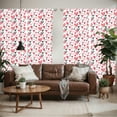 thumbnail image 2 of Ambesonne Valentine Window Curtains, Vintage Heart Shapes Art, Each 28" W x 84" L, White Black Pink, 2 of 5