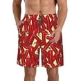 thumbnail image 2 of Uemuo Fire Extinguisher Pattern Men's Swim Trunks Hawaiian Beach Bathing Suit Swimsuits Beach Quick-Dry Shorts with Pockets-Small, 2 of 9