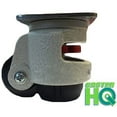 "CasterHQ Heavy Duty Swivel Castors, 2"" Wheel, Retractable Leveling Machine, 4 Pack, 2400 lbs