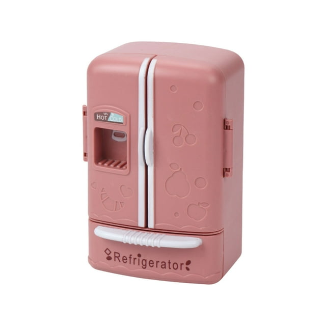 Jouet de Réfrigérateur Miniature avec Modèles d'Aliments Réalistes - Ensemble de Jeu de Cuisine de Maison de Poupée pour Enfants, Accessoire de Jeu d'Imitation DIY avec Intérieur Détaillé et Conception Sécuritaire