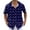 04-Dark Blue, variant on Funny Hawaiian Shirts for Men Plus Size V-Neck Lightweight Button Front Short Sleeve Casual Textured Printed T Shirts for Man Beige Size 5XL