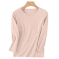 thumbnail image 6 of Miqool Womens Long Sleeve Thermal Shirts Casual V Neck Soft Stretchy Breathable Lightweight Base Layer Underwear Top, 6 of 6