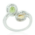 thumbnail image 3 of KIRAN FINE JEWEL Oval Green Peridot Citrine Cocktail Band Ring 925 Silver Wedding Engagement Women Gemstone Statement Jewelry Gift For Her, 3 of 5