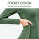 thumbnail image 4 of Camisa deportiva para mujer con bolsillo, estiramiento de secado rápido, delgado, cuello en V, manga Abanopi Camisa de entrenamiento, 4 of 7