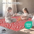 thumbnail image 4 of ODIKA 2'x3' Machine Washable Non-Slip Area Rug, Whimsical Cane Striped Celebration Floor Decoration High Traffic Rug with Pad, Red, 654950, 4 of 8